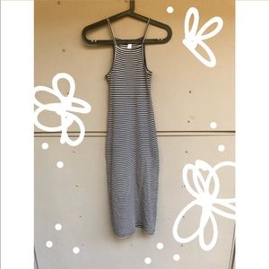 American Apparel Stripe Knit Midi Tank Dress